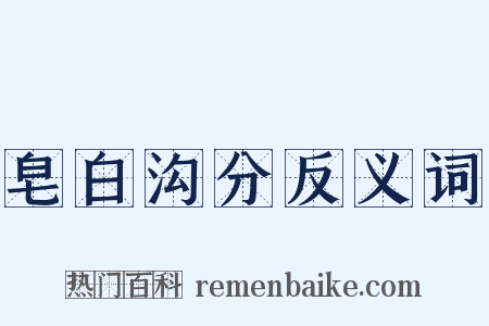 皂白沟分反义词是什么意思的图片